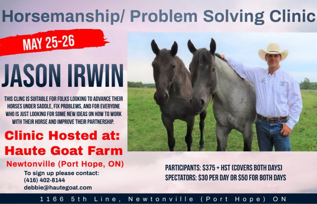Horsemanship/Problem Solving Clinic - Port Hope !!! in Horses & Ponies for Rehoming in Oshawa / Durham Region - Image 2