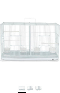 YML 3/8-Inch Canary Finch Small Birds Breeding Cage, Small,White