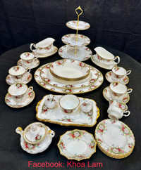 Celebration Royal Albert dishes, tea cups, platters, 