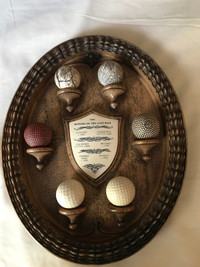 THE HISTORY OF THE GOLF BALL PLAQUE-  HISTORY CRAFT LTD. ENGLAND