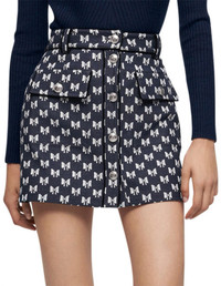 MAJE skirt bow pattern size XS