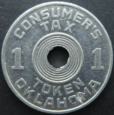 1937-1941 Oklahoma Tax Token for Old Age Assistance, View more