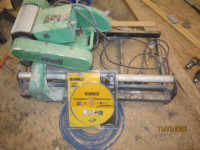 Tile saw c/w stand  and new pump & new blade