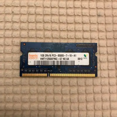 Hynix 1GB DDR3 Notebook Laptop RAM Module , View more