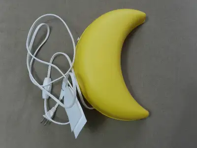 IKEA Yellow Crescent Moon Wall Mount Night Light for Kid Room, View more