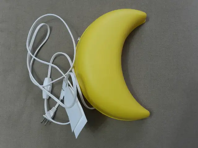IKEA Yellow Crescent Moon Wall Mount Night Light for Kid Room in Indoor Lighting & Fans in Belleville - Image 2