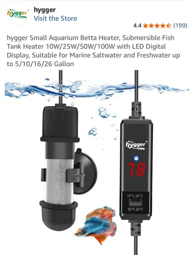 Hygger Aquarium Heater 25W, View more