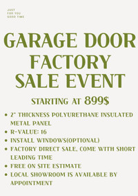 Garage door sale
