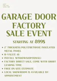 Garage door sale