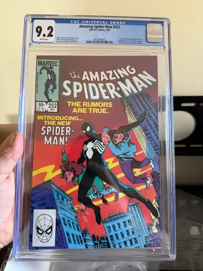 Amazing Spider-Man 252 cgc 9.2 first black costume Classic cover and homage to amazing fantasy 15 As...