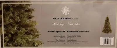 Gluckstein 7.5 ft White Spruce Unlit Artificial Christmas Tree, View more