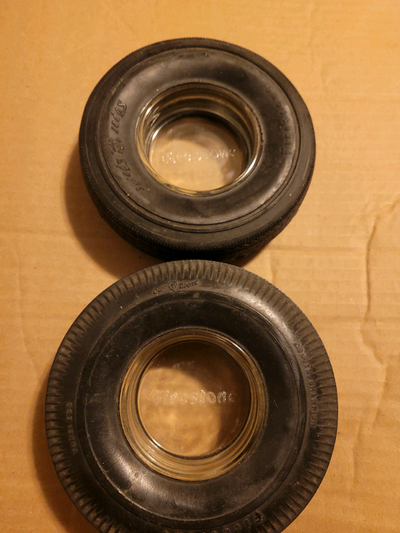 Vintage Firestone Deluxe Champion Tubeless Tire Gum Dipped Rubber and Glass Ashtray $45 and Super Sp...