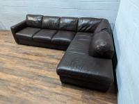 Free delivery - Natuzzi Italsofa leather sectional