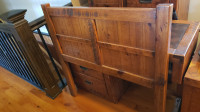 Vintage, heavy solid wood twin bedroom set by Young-Hinkle