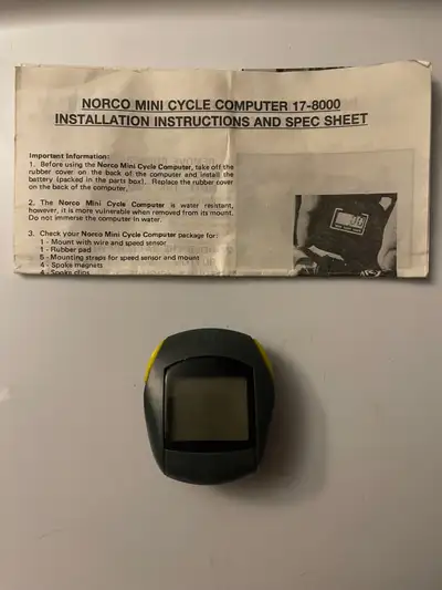 Norco Mini Cycle Computer is water resistant.