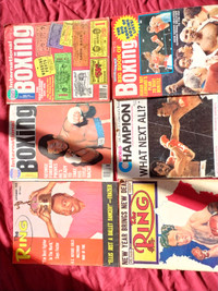 Vintage boxing magazines