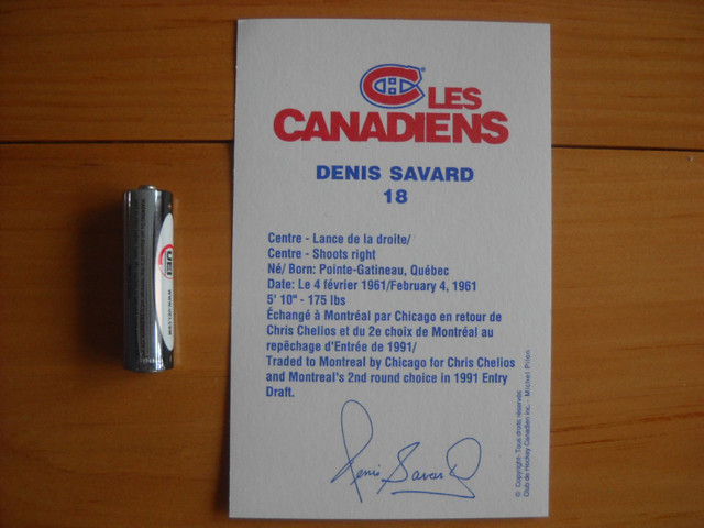 Carte de hockey grand format de Denis Savard (rare) dans Art et objets de collection  à Saguenay - Image 2