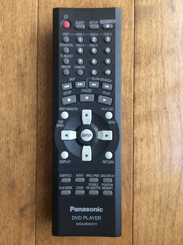 Panasonic DVD Player Remote Control N2QAJB000070 dans Appareils électroniques  à Longueuil/Rive Sud