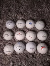 1 dozen used and assorted golf balls for 10 dollars ok condition
