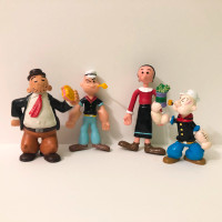 Vintage 80s 90s Popeye Toys Wimpy Olive Oyl KFS Artoy PVC Figure