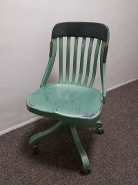Vintage Industrial Alcoa 1940s Aluminum Rolling Office Chair