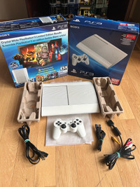 Rare Crystal White Limited Edition PS3 Super Slim (500GB/In Box)