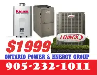 CENTRAL AIR CONDITIONER/FURNACE/WH WITH INSTALLATION SHEL
