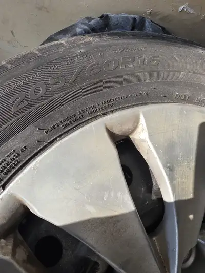 I have 3 sets of 4 tyres with the following sizes: 1. 205/60P16 - Brand new with Rims and wheel Caps...
