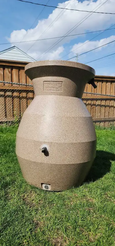 Decorative 50 Gallon Rain Barrel – Working Spigot, View more