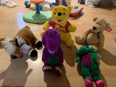 Assorted plush animals, View more