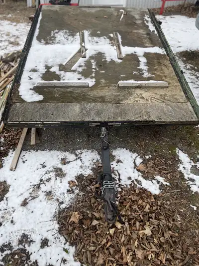 Have owner ship Great trailer barely used coustom made great suspension fits 2 sleds