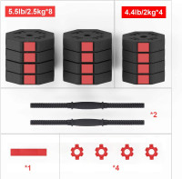 Soges Dumbell barbell set 66Lbs