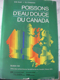 LIVRE POISSONS D EAU DOUCE DU CANADA 1974 RARE