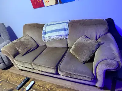Three-Seater Brown Sofa, View more