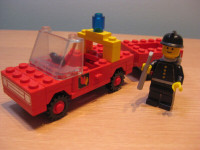 Vintage Lego, Classic Town Fire Truck and Trailer (complete)