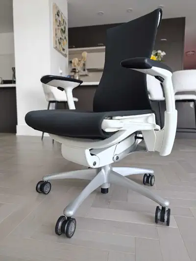 Herman Miller Embody 2.5 inch caster White and Black, View more