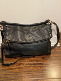 Kate Spade Black Leather Bag (Cross-body/Shoulder)