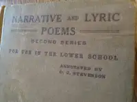 NARRATIVE & LYRIC POEMS (SECOND SERIES) ANNOTATED BY O.J STEVENS