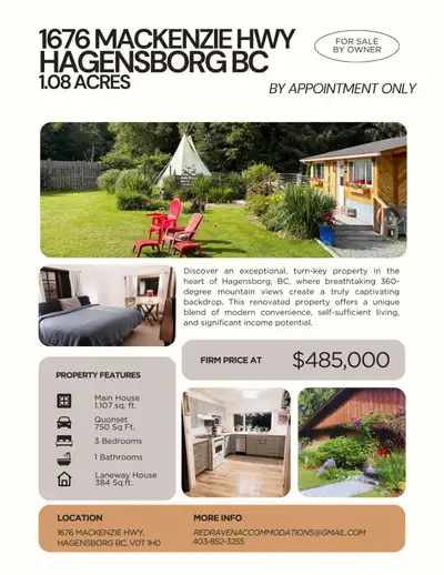 1676 Mackenzie Hwy 20 Hagensborg BC V0T1H0 Discover an exceptional, turn-key property in the heart o...
