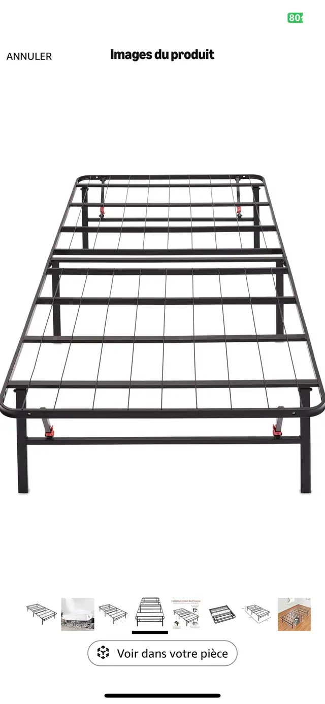 Base de lit simple XL pliante (pour personne de 6pieds) in Beds & Mattresses in Longueuil / South Shore - Image 4