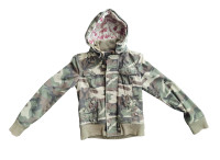 Aritzia TNA Army Camo Jacket with Removable Hood Size Small