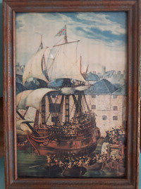 Vintage Picture 'The Sailing of the Mayflower'