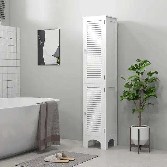 Beautiful narrow Bathroom Cabinet, Tall Bathroom Storage Cabinet in Storage & Organization in Markham / York Region - Image 5