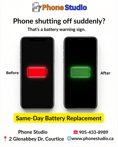 Battery Repair @ Phone Studio, View more