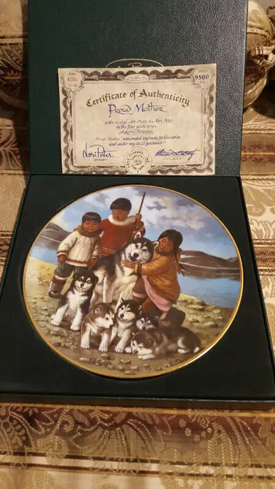 Nori Peter Proud Mother Arctic Spring Collector Plate # 4566, View more