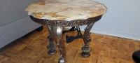 Marble coffee table, very old, table basse en marble vintage