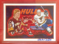 1991 Upper Deck Hockey Heros #9 BRETT HULL Signed  #1866/2500