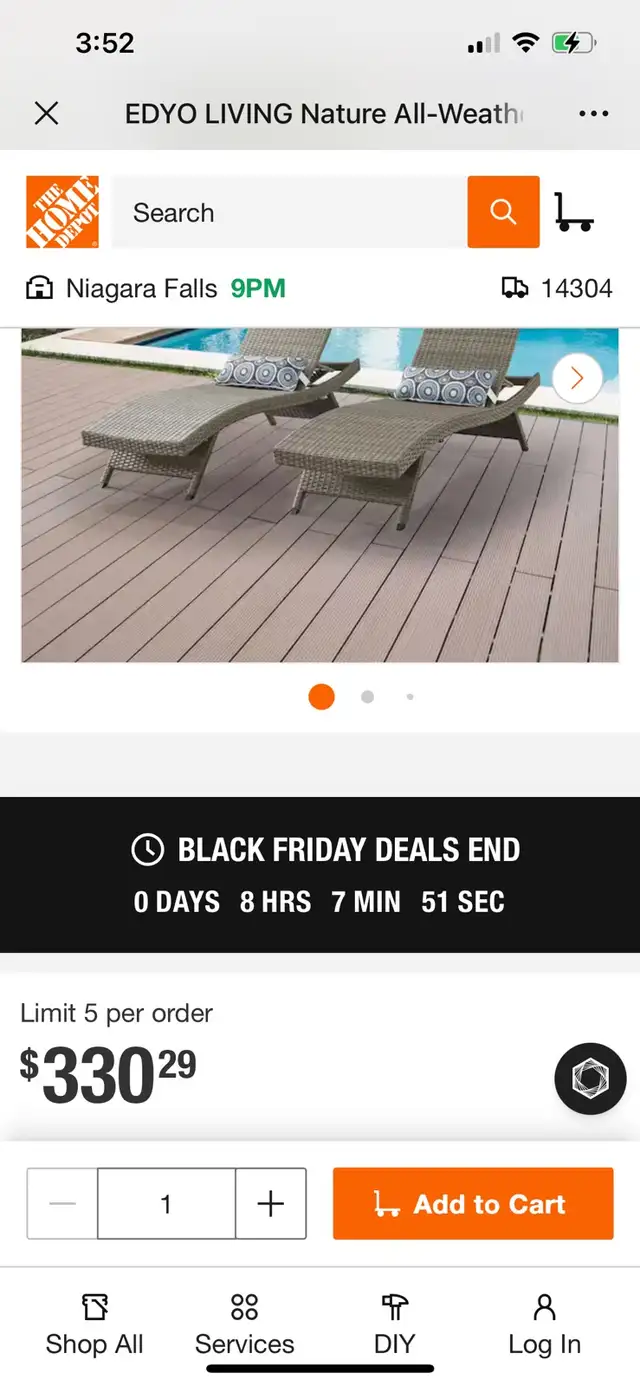 Nature All-Weather Adjustable Resin Outdoor Patio Chaise Lounger in Patio & Garden Furniture in Markham / York Region - Image 7