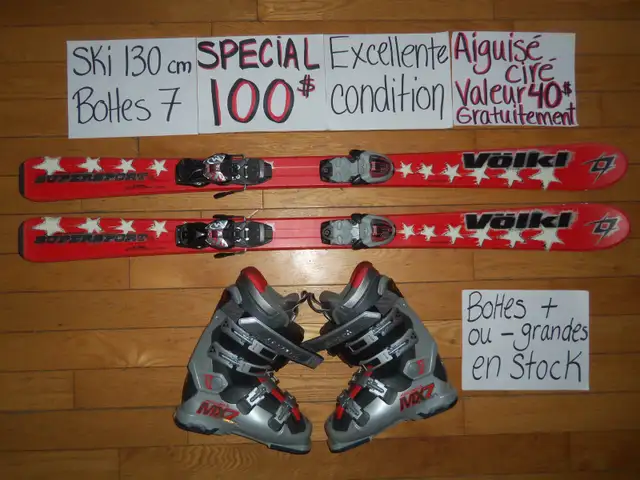 Plusieurs ensembles kit de ski alpin et twin tip 130 140 cm in Ski in Drummondville - Image 5