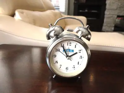Main Street "Retro Look" Chrome Alarm Clock with Light switch, View more